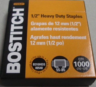 Bostitch SB35 1/2" - 12mm Staples Box 1000.